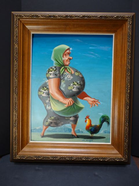 Irv Wyner The Farmer’s Wife and her Rooster Pal