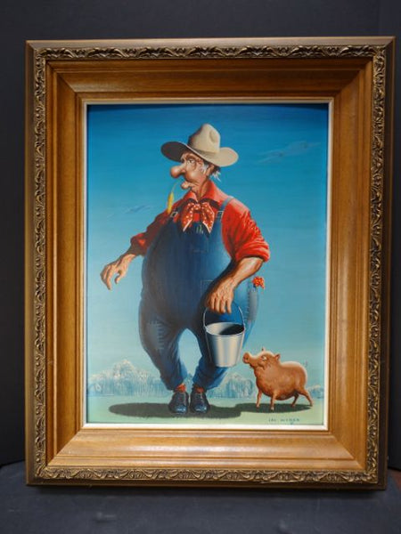 Irv Wyner The Farmer and his Pig Buddy P1045