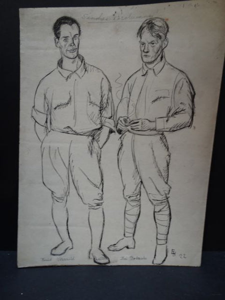 Ejnar Hansen Study of Two Friends