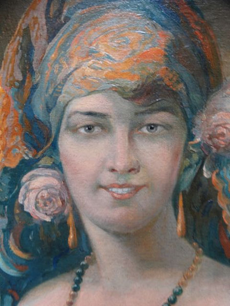 James Korn Spanish Señorita Oil on Canvas 1930
