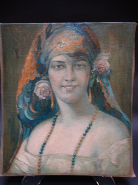 James Korn Spanish Señorita Oil on Canvas 1930