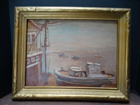 Anders Aldrin - Beached Boat in California Harbor P1133