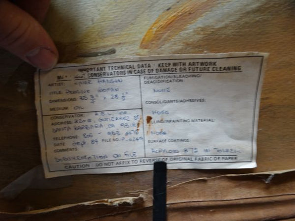 Ejnar Hansen “Pensive Woman” Oil on Canvas