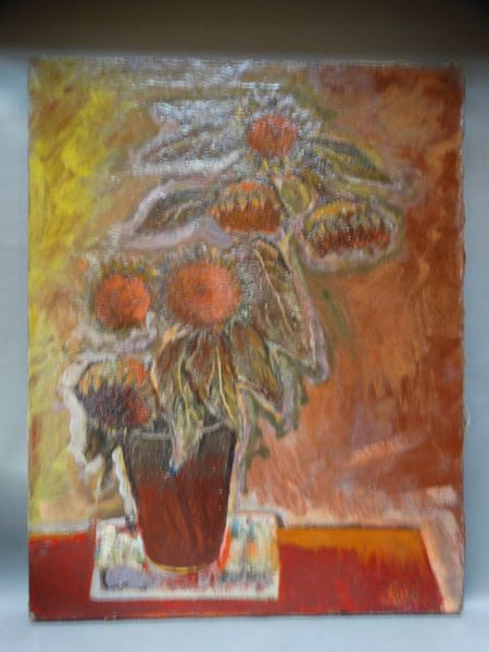 Anders Aldrin Sunflowers Oil on Canvas P1318