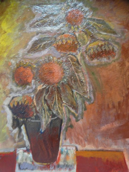 Anders Aldrin Sunflowers Oil on Canvas P1318