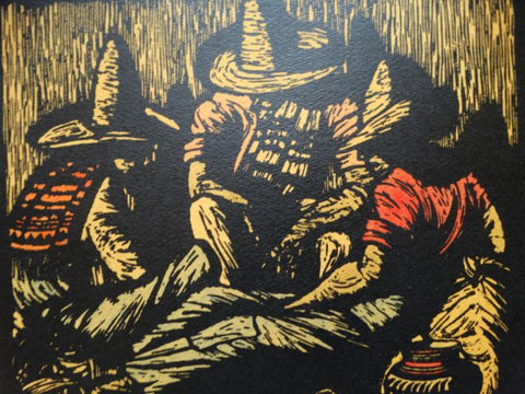 Prescott Chaplin: “The Gambler” Block Print