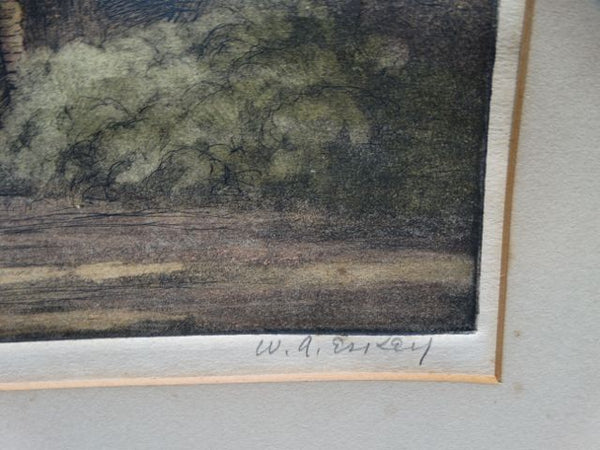 William A Eskey (1891-1937) San Juan Capistrano Etching