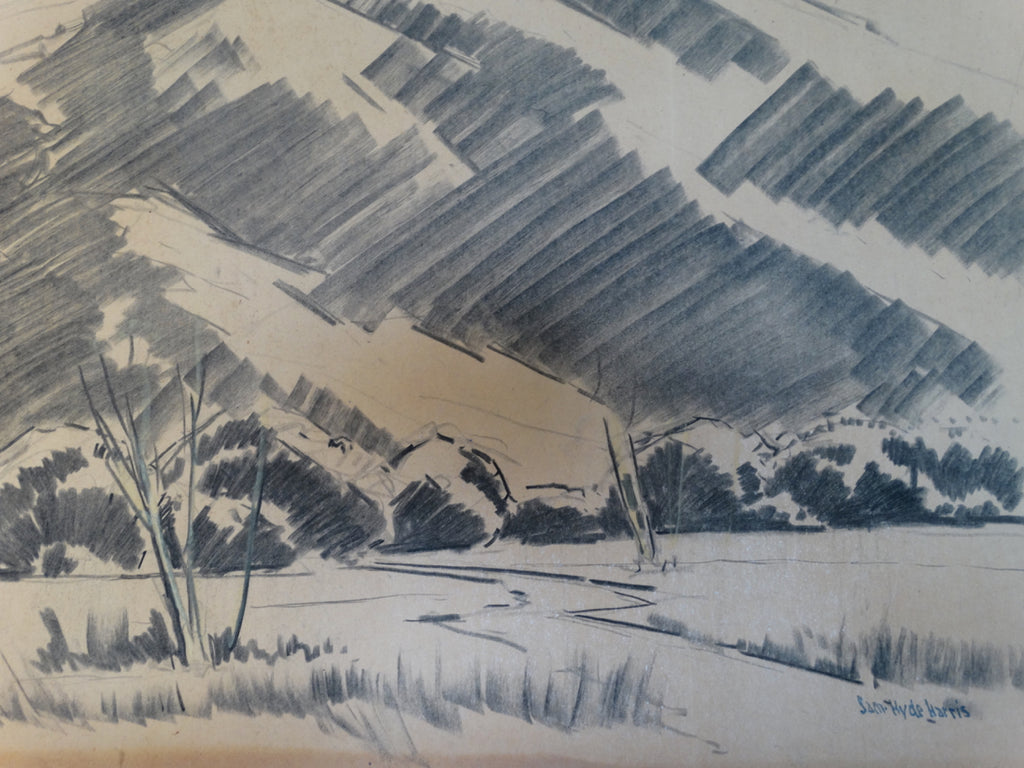 Sam Hyde Harris: Mountain Landscape Sketch #9