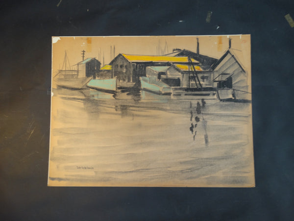 Sam Hyde Harris: California Harbor Sketch #13