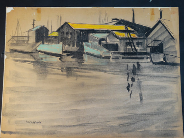 Sam Hyde Harris: California Harbor Sketch #13