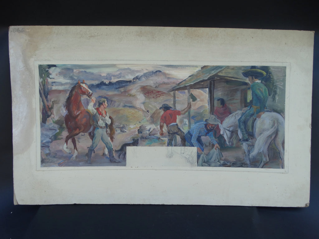 Ejnar Hansen: Yerington, Nevada (mural study)