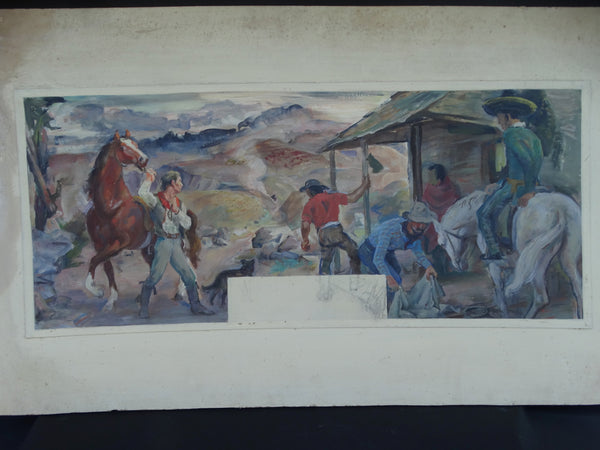 Ejnar Hansen: Yerington, Nevada (mural study)
