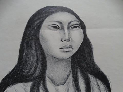 Raoul Anguiano "Doncella (Maiden)" 1951 lithograph