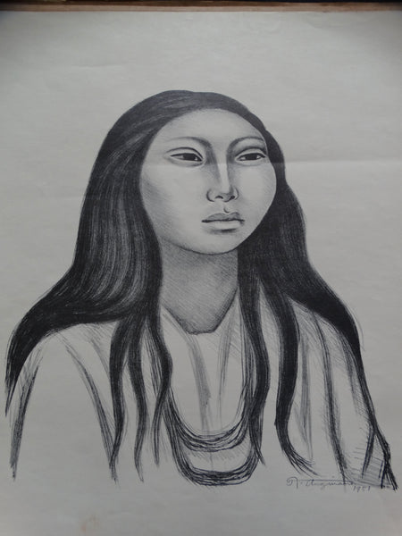 Raoul Anguiano "Doncella (Maiden)" 1951 lithograph