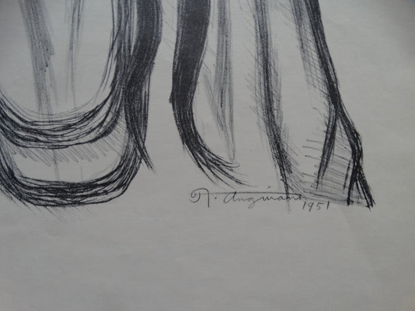 Raoul Anguiano "Doncella (Maiden)" 1951 lithograph