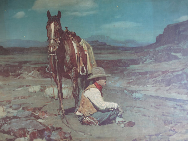 Frank Tenney Johnson "Guardian of the Herd" 1936 lithograph P2134