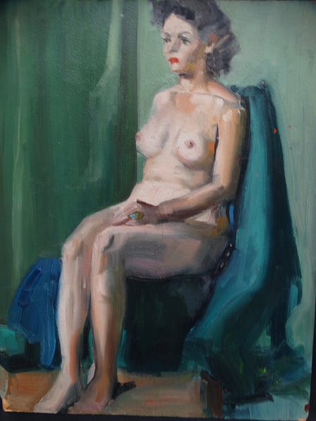 Albert J Londraville Seated Nude (with Buddha on the Back) 1950 P2149