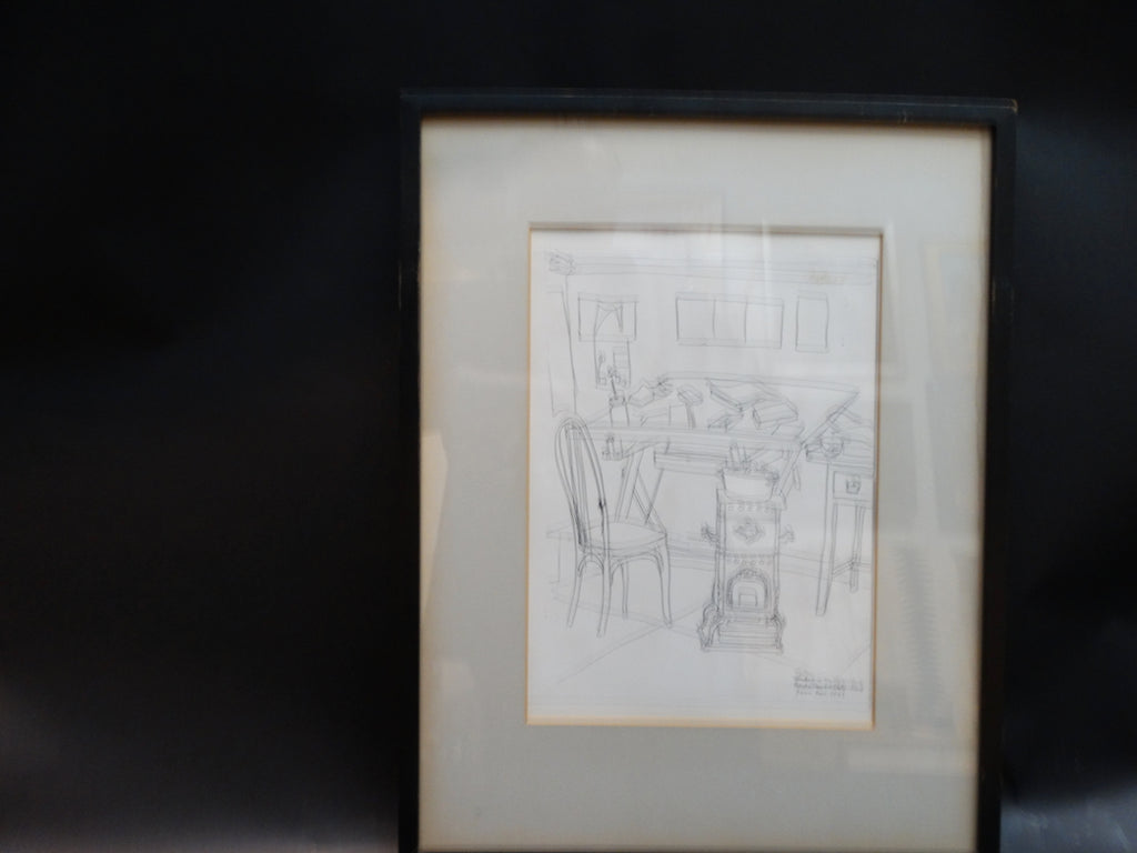 Dorr Hodgson Bothwell: Sketch of Paris Studio, 1949