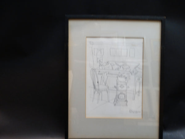 Dorr Hodgson Bothwell: Sketch of Paris Studio, 1949