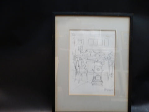 Dorr Hodgson Bothwell: Sketch of Paris Studio, 1949