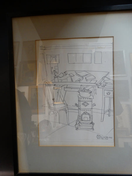 Dorr Hodgson Bothwell: Sketch of Paris Studio, 1949