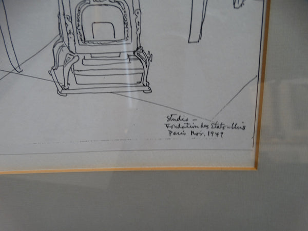 Dorr Hodgson Bothwell: Sketch of Paris Studio, 1949