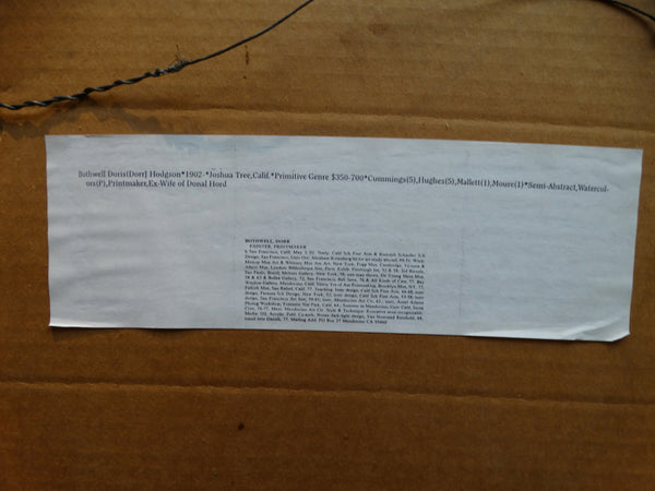 Dorr Hodgson Bothwell: Sketch of Paris Studio, 1949