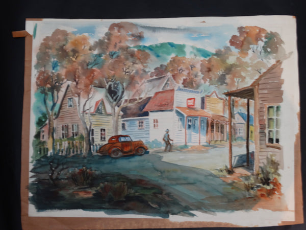 Will Frates: City Street Watercolor