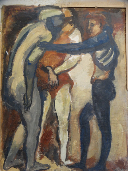 John Bernhardt Figure Group Rare Early Work 1946