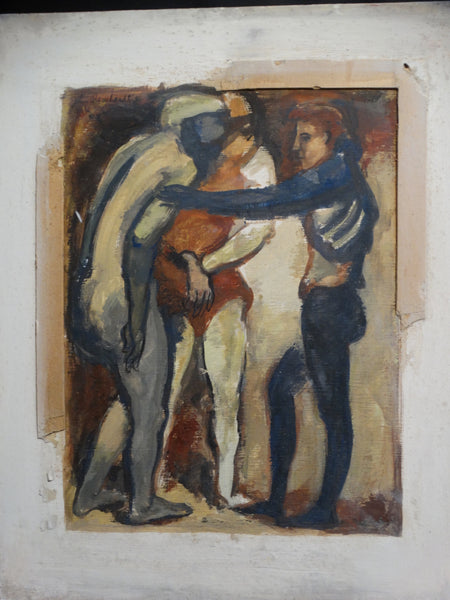 John Bernhardt Figure Group Rare Early Work 1946