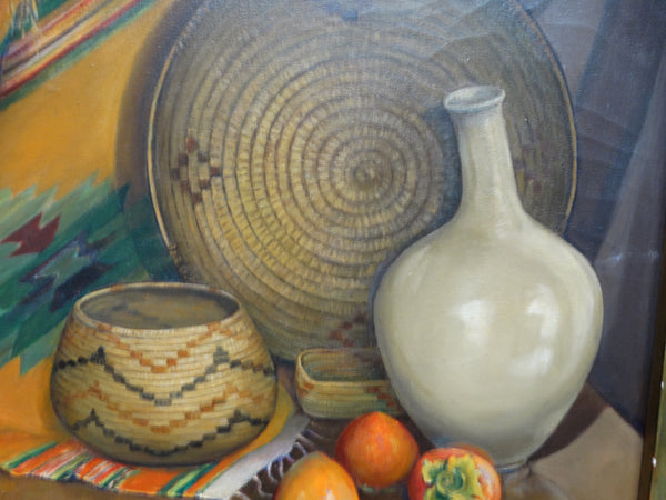 Mabel Sumerlin: Mexican Still Life Oil on Board