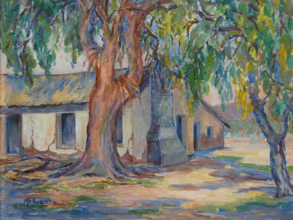 Mabel Sumerlin Landscape: Adobe House, oil on canvas