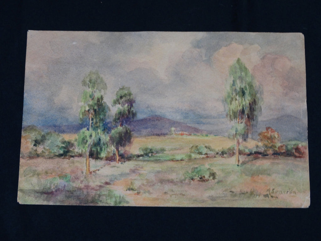 Mabel Sumerlin: Landscape Watercolor, Outside San Diego