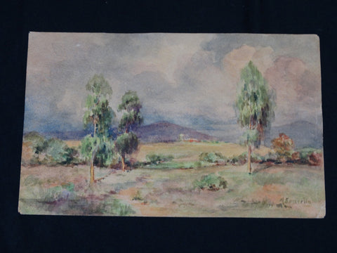 Mabel Sumerlin: Landscape Watercolor, Outside San Diego