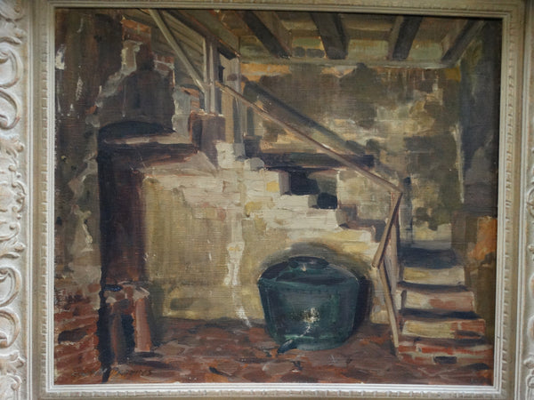 Clark Provins: Still Life in Basement, 1938