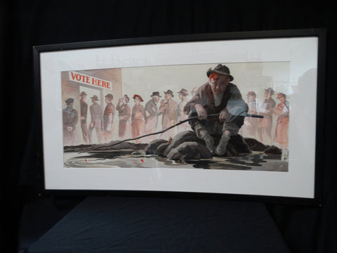 Vote Here - Illustration Art