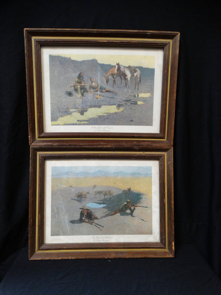 Frederic Remington western prints - Pair P2280, P2281
