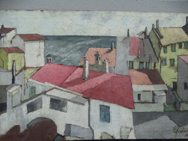 Town Roofs - Oil on Canvas