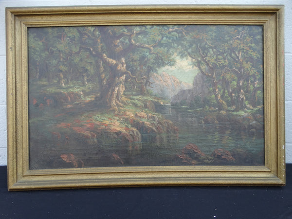 The Great Oak In the Woods - oil on canvas 1930s