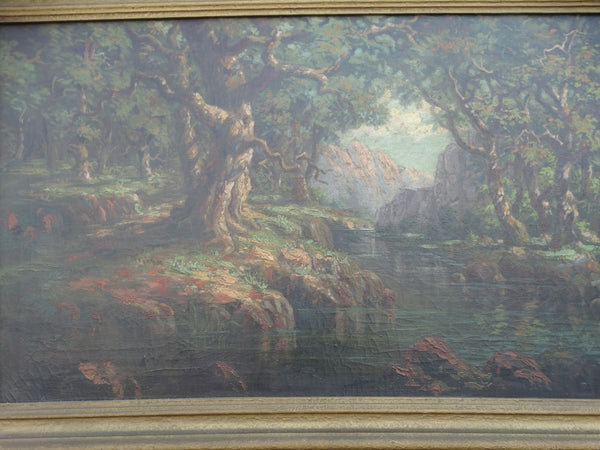 The Great Oak In the Woods - oil on canvas 1930s
