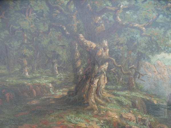 The Great Oak In the Woods - oil on canvas 1930s