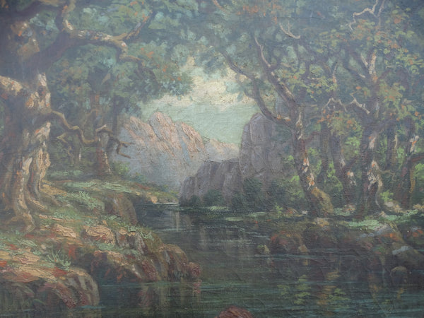 The Great Oak In the Woods - oil on canvas 1930s