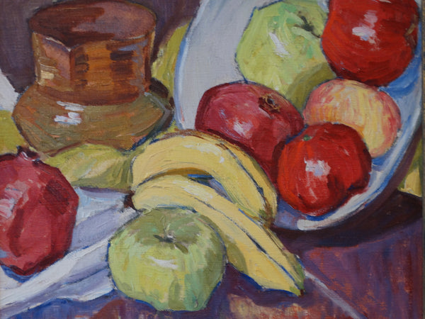 Mabel Sumerlin: Still Life Apples & Bananas, 1930 P2379