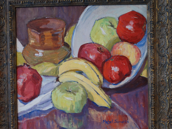 Mabel Sumerlin: Still Life Apples & Bananas, 1930 P2379