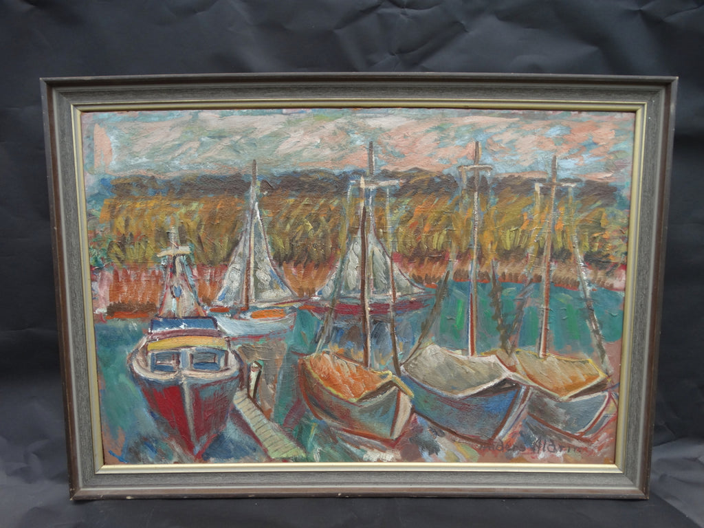 Anders Aldrin: Sailboats in Harbor, 1962