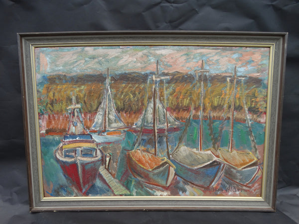 Anders Aldrin: Sailboats in Harbor, 1962