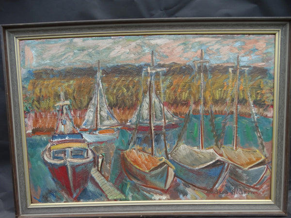 Anders Aldrin: Sailboats in Harbor, 1962