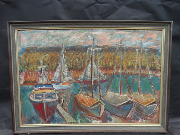 Anders Aldrin: Sailboats in Harbor, 1962