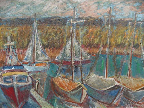 Anders Aldrin: Sailboats in Harbor, 1962