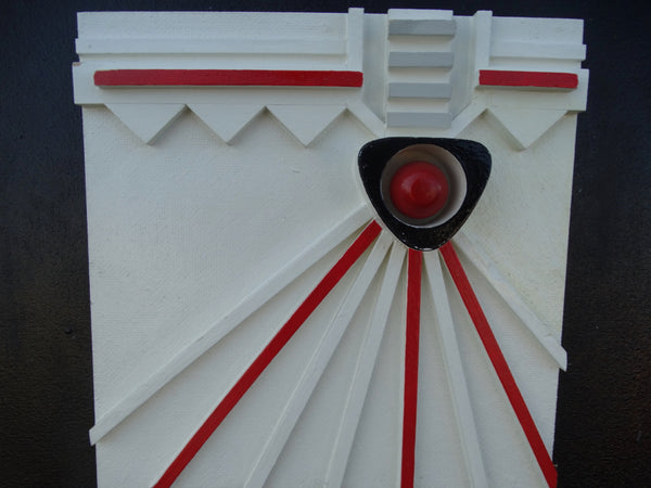 Painted Wooden Sculpture in Low Relief, Assembly by Marcus Pim 1964